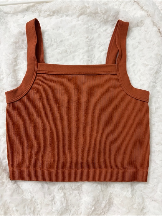 Cotton On Tops - Cotton On Wide-Strap Ribbed Tank in Rust